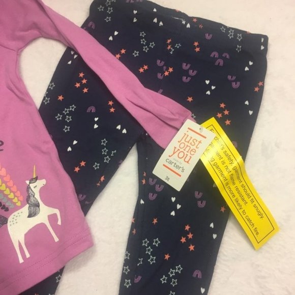 New carters unicorn pajamas 3T - Picture 3 of 3